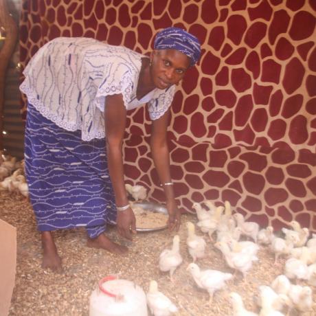 Fatou Nget feeding her Birds