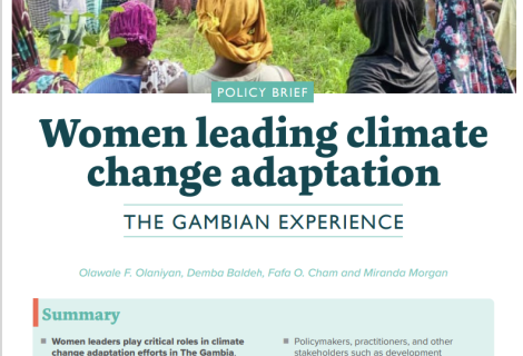 Women leading climate change adaptation The Gambia_2025 brief