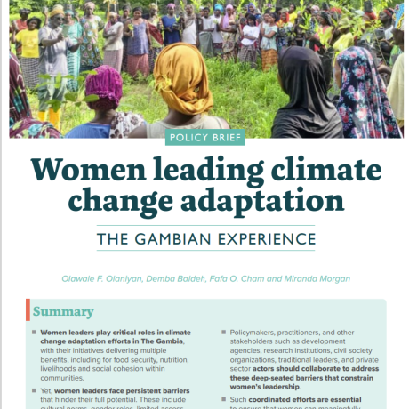 Women leading climate change adaptation The Gambia_2025 brief