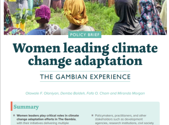 Women leading climate change adaptation The Gambia_2025 brief